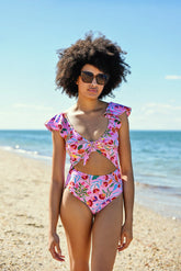 PINK GARDEN ONE-PIECE SWIMSUIT
